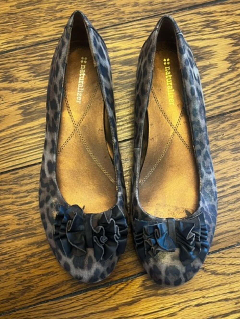 Women's Naturalizer Haroldene animal print shoe, Brown, Size 9.5, Leather fabric